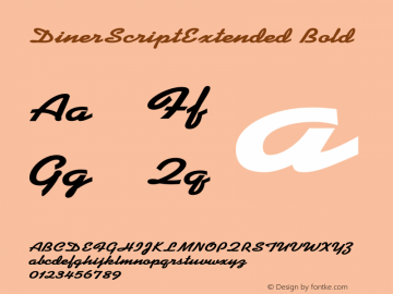 DinerScriptExtended Bold Rev. 003.000 Font Sample