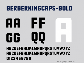 BerberKingCaps-Bold ☞ Version 2.000;com.myfonts.easy.letterbox.berber.caps-bold.wfkit2.version.3B8z图片样张