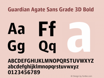 Guardian Agate Sans Grade 3D Bold Version 1.200; 2011图片样张