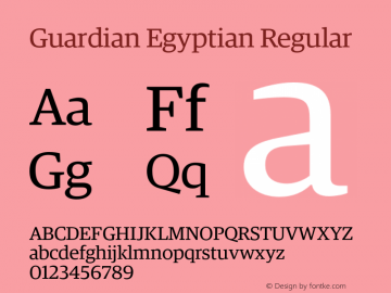 Guardian Egyptian Regular Version 1.200; 2011图片样张