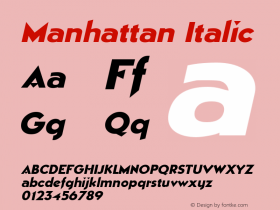 Manhattan Italic Rev. 003.000图片样张