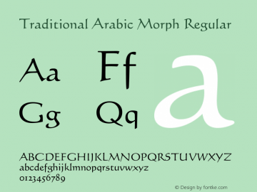 Traditional Arabic Morph Regular 19.05.2004图片样张