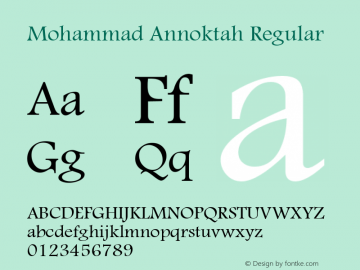 Mohammad Annoktah Regular Glyph Systems 5-April-1421图片样张