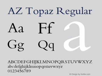 AZ Topaz Regular Glyph Systems 5-April-96图片样张