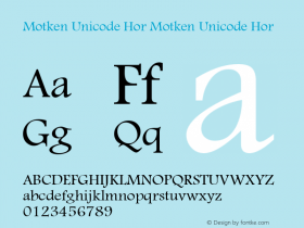 Motken Unicode Hor Motken Unicode Hor Motken Unicode Hor图片样张