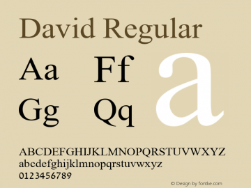 David Regular Version 5.00图片样张