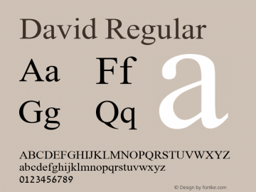 David Regular Version 1.00图片样张