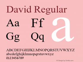 David Regular Version 5.02图片样张