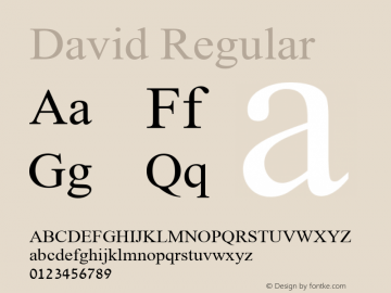 David Regular Version 6.01 Font Sample