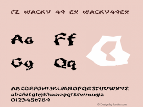 FZ WACKY 49 EX WACKY49EX Version 1.000 Font Sample