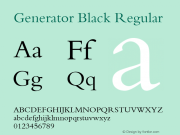 Generator Black Regular 2.00 May 27, 2001图片样张