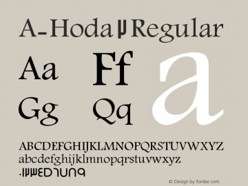 A- Hoda 2 Regular 2.00 October 20, 2003 Font Sample