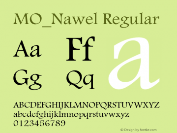 MO_Nawel Regular 1.0 2001图片样张