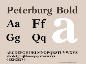 Peterburg Bold 001.000 Font Sample