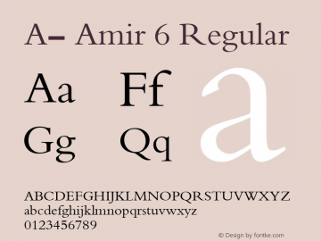 A- Amir 6 Regular Ya Mahdi Adrekna Font Sample