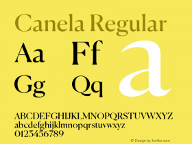 Canela Regular Version 1.1 2016 Font Sample