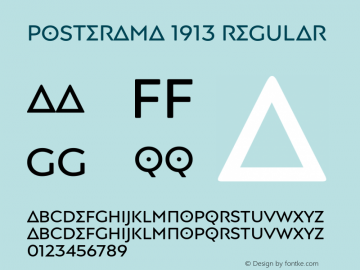 Posterama 1913 Regular Version 1.00 Font Sample