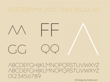 Posterama 2001 Thin Regular Version 1.00图片样张