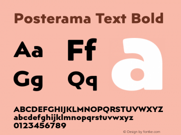 Posterama Text Bold Version 1.00 Font Sample