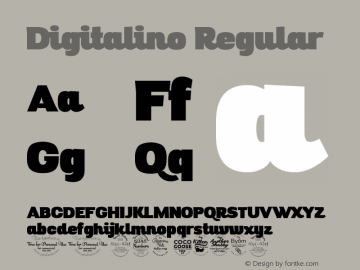 Digitalino Regular Version 1.012 Font Sample