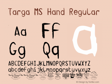 Targa MS Hand Regular Version 1.000 2002 initial release图片样张
