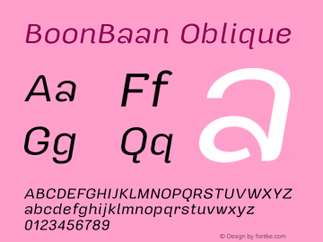 BoonBaan Oblique Version 1.0.1图片样张