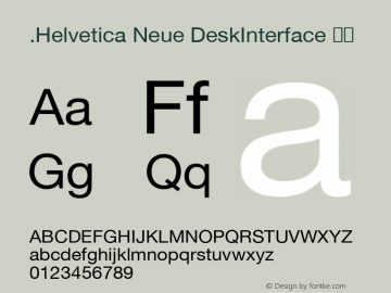 .Helvetica Neue DeskInterface 细体 12.0d0e2 Font Sample