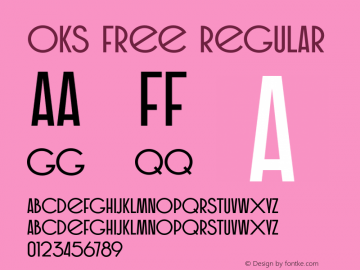 Oks Free Regular Version 0.012 Font Sample