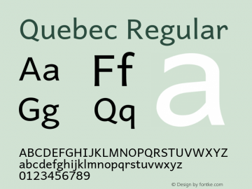 Quebec Regular Version 5.500图片样张