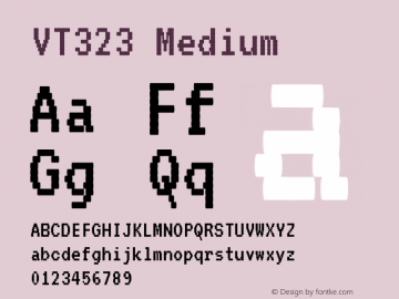 VT323 Medium Version 001.000 Font Sample