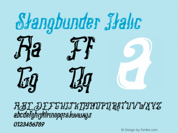 Stangbunder Italic Version 1.00 2016图片样张