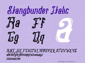 Stangbunder Italic Version 1.000;PS 001.001;hotconv 1.0.56图片样张