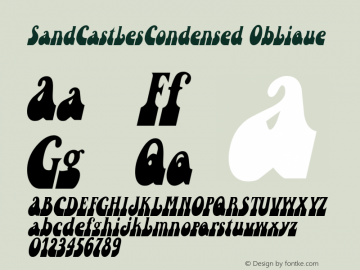 SandCastlesCondensed Oblique Rev. 003.000 Font Sample