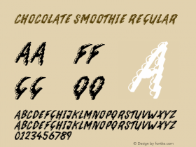 Chocolate Smoothie Regular Version 1.00 June 29, 2016, initial release Font Sample