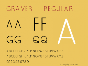 Graver Regular Version 001.000 Font Sample