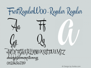 FrostRegularW00-Regular Regular Version 1.00图片样张