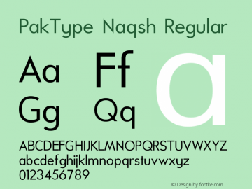 PakType Naqsh Regular Version 4.1图片样张