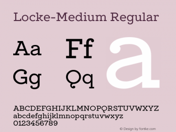 Locke-Medium Regular Version 1.000;com.myfonts.easy.cdtype.locke.medium.wfkit2.version.4B2C图片样张