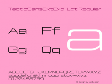 TacticSansExtExd-Lgt Regular Version 1.000;PS 001.000;hotconv 1.0.88;makeotf.lib2.5.64775;com.myfonts.easy.millertype.tactic-sans.extra-extended-light.wfkit2.version.4BjY Font Sample