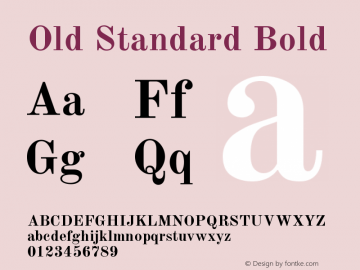 Old Standard Bold Version 2.2图片样张