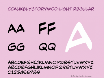 CCALikelyStoryW00-Light Regular Version 1.00 Font Sample