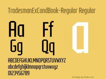 TradesmanExCondBook-Regular Regular Version 1.000;com.myfonts.easy.grype.tradesman.ex-cond-book.wfkit2.version.4Bcw图片样张