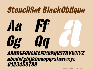 StencilSet BlackOblique Rev. 003.000图片样张