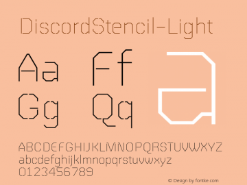 DiscordStencil-Light ☞ Version 1.000;com.myfonts.easy.neder.discord.stencil-light.wfkit2.version.3grF图片样张