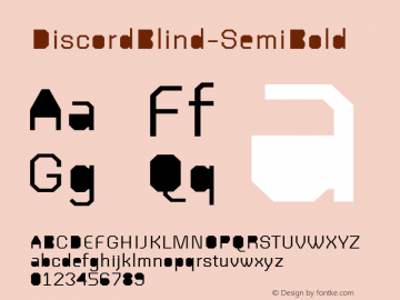 DiscordBlind-SemiBold ☞ Version 1.000;com.myfonts.easy.neder.discord.blind-semi-bold.wfkit2.version.3grz图片样张