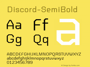 Discord-SemiBold ☞ Version 1.000;com.myfonts.easy.neder.discord.semi-bold.wfkit2.version.3grt图片样张