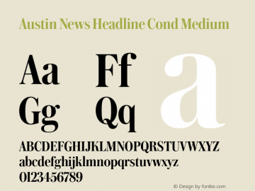 Austin News Headline Cond Medium Version 1.1 2016图片样张