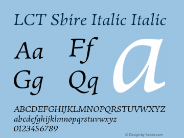 LCT Sbire Italic Italic Version 1.002;com.myfonts.easy.lct.sbire.italic.wfkit2.version.4kME图片样张