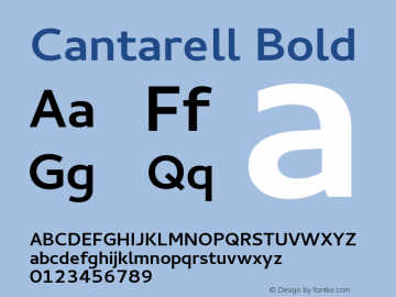 Cantarell Bold Version 0.0.16 Font Sample