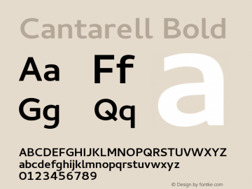Cantarell Bold Version 0.0.16 Font Sample